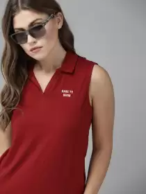 Solid Polo Collar Pure Cotton T-shirt