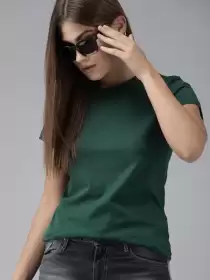 Solid Round Neck T-shirt
