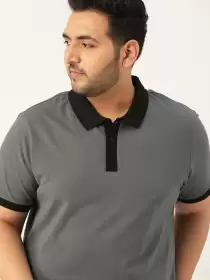 Plus Size Cotton Solid T-shirt