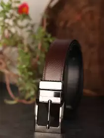 Men Reversible Textured Belt