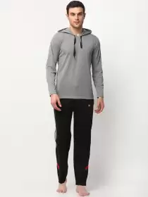 Men Solid Night Suit