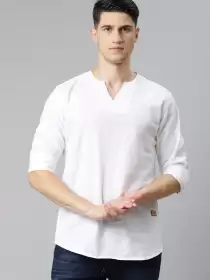 Men Solid Pure Cotton Kurta