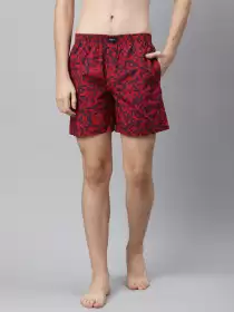 Men Pure Cotton Printed Boxers