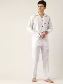 Men Printed Cotton Night suit