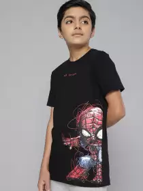 Boys Spiderman Cotton Pure Cotton T-shirt