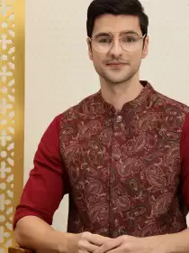 Men Printed Jashn Nehru Jacket