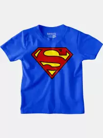 Boys Superman Logo Pure Cotton T-shirt