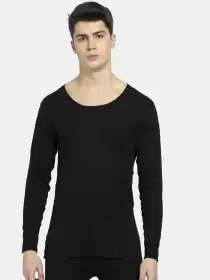 Men Solid Thermal Top