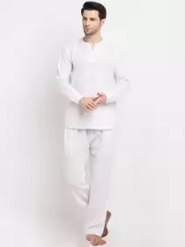 Men Solid Night Suit