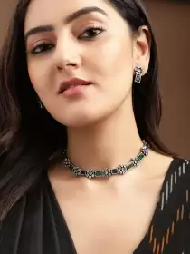 Women Oxidised Necklace Set