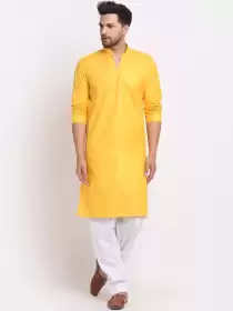 Men Solid Kurta With Pyjamas