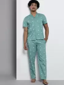Men Pure Cotton Night Suit