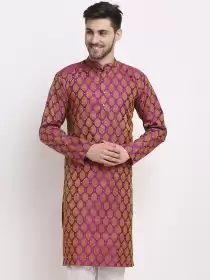 Men Woven Design Kurtas
