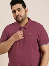 Men Brand Logo Polo Collar T-shirt