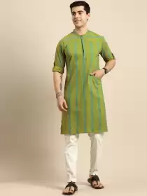 Men Striped Kurta