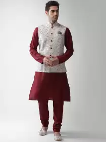 Men Kurta Pyjamas with Jacket