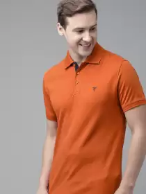 Men Textured Polo T-Shirt