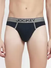 Men Solid Combed Cotton Basic Briefs