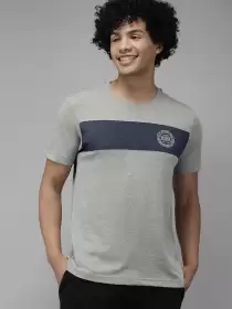 Men Colourblocked Lounge T-shirt