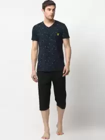 Men Cotton Blend Night Suit
