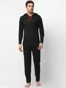 Men Solid Night suit