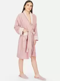 Women 550 GSM Lace Bathrobe