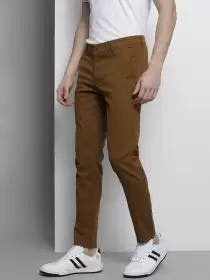 Men Slim Fit Chinos Trousers