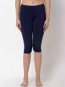 Women Solid Swim Capris
