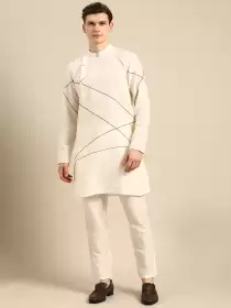 Men Embroidered Kurta with Trousers