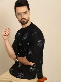 Men Geometric Printed Kurta