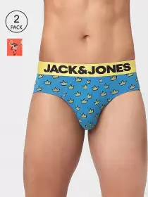 Men Pack Of 2 Printed Cotton Briefs