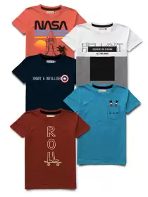 Boys Pack of 5 T-shirt