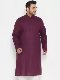 Men Plus Size Solid Kurta
