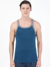 Men Solid Pure Cotton Innerwear Gym Vest