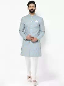 Men Printed Sherwani Set