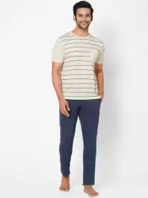 Men Striped Night suit