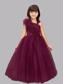 Girls Embellished Flared Dress