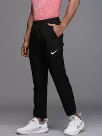 Men Black Casual Track Pants