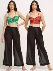 Women Pack Of 2 Printed Swim Tops