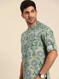 Men Pure Cotton Short Kurta