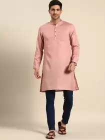 Men Solid Straight Kurta