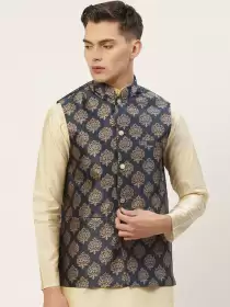 Men Printed Woven Nehru Jackets