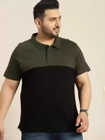 Plus Size Polo Collar T-shirt