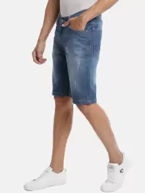 Men Washed Outdoor Denim Shorts
