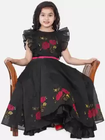 Girls Embroidered Maxi Dress