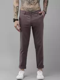 Men Mid-Rise Trousers