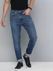 Men Tapered Fit High-Rise Jeans