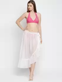 Women Solid Skirt Swimwear