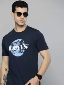 Men Brand Logo Printed T-shirt