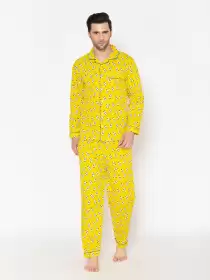 Men Printed Night Suit
